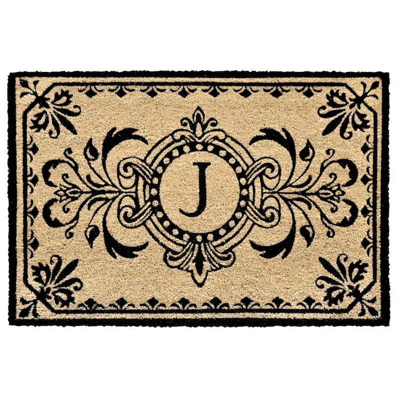 Liora Manne Dwell Vine Outdoor Mat Black