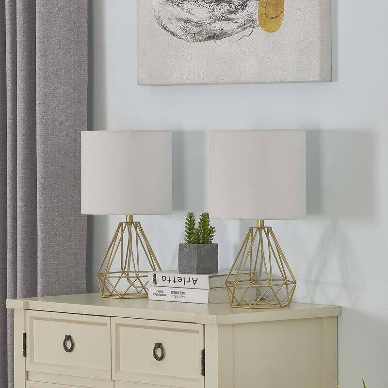 20.5" Bedside Table Lamp Set (Set of 2) - Gold