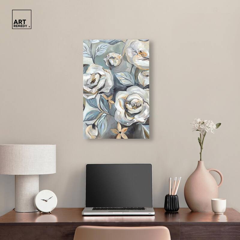 Grey Delight Canvas by Art Remedy, Gallery Wrapped