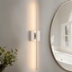 preview thumbnail 22 of 119, 1-Light Black/ Gold/ Nickel Modern Long Linear Strip Wall Sconce Dimmable LED Bathroom Vanity Light