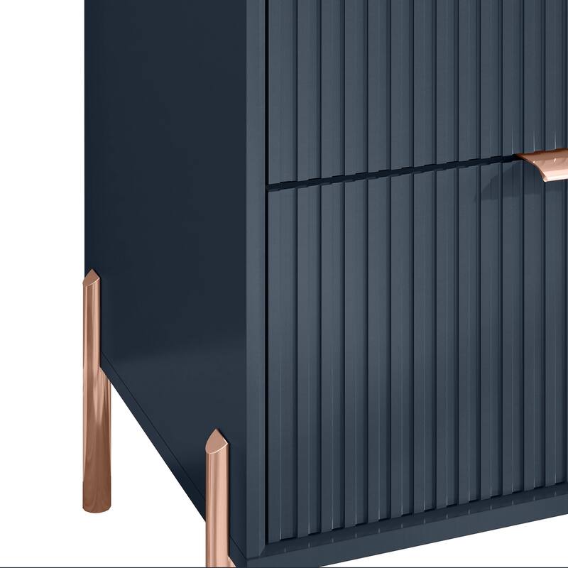 Modern 30" 5-Drawer Chest with Metal Handles