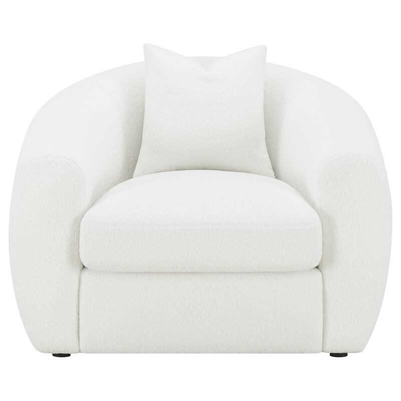 Isabella Faux Sheepskin Upholstered Sofa Set Natural