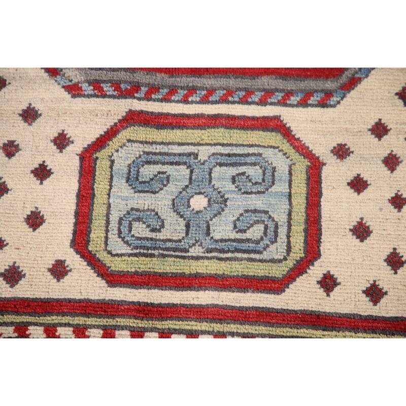 Kazak Oriental Area Rug Handmade Wool Carpet - 6'8" x 10'2"