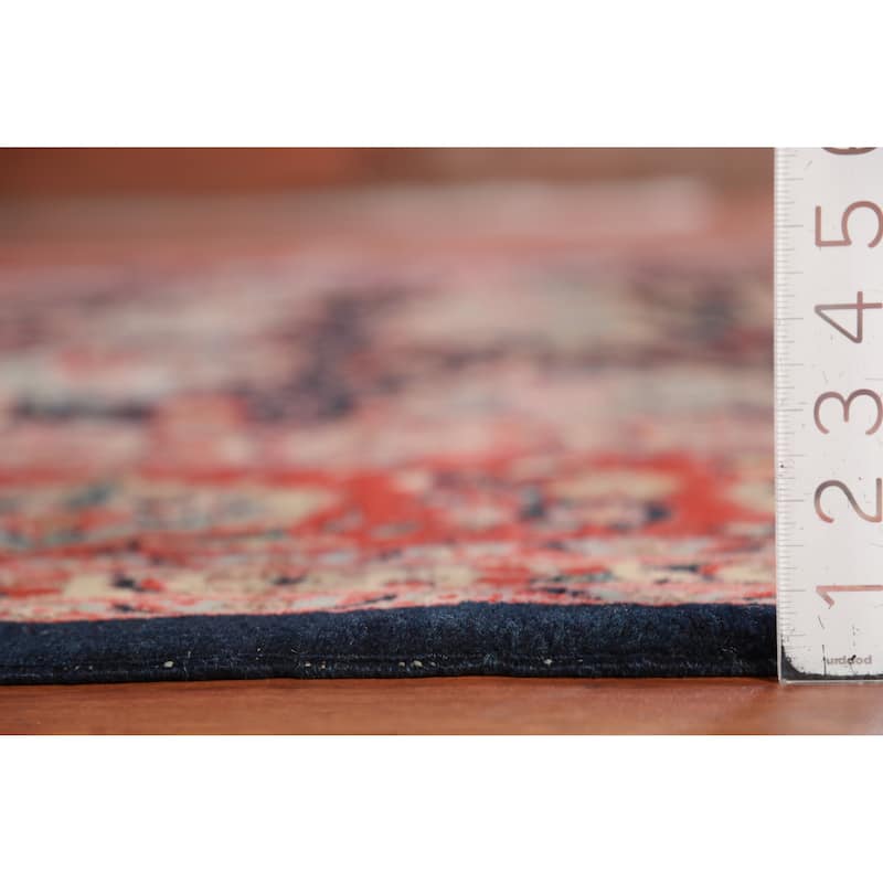 Hand Knotted Oriental 100% Wool Carpet Traditional All-Over Navy Blue & Blues Bidjar Area Rug - 12' 8'' X 9' 9''