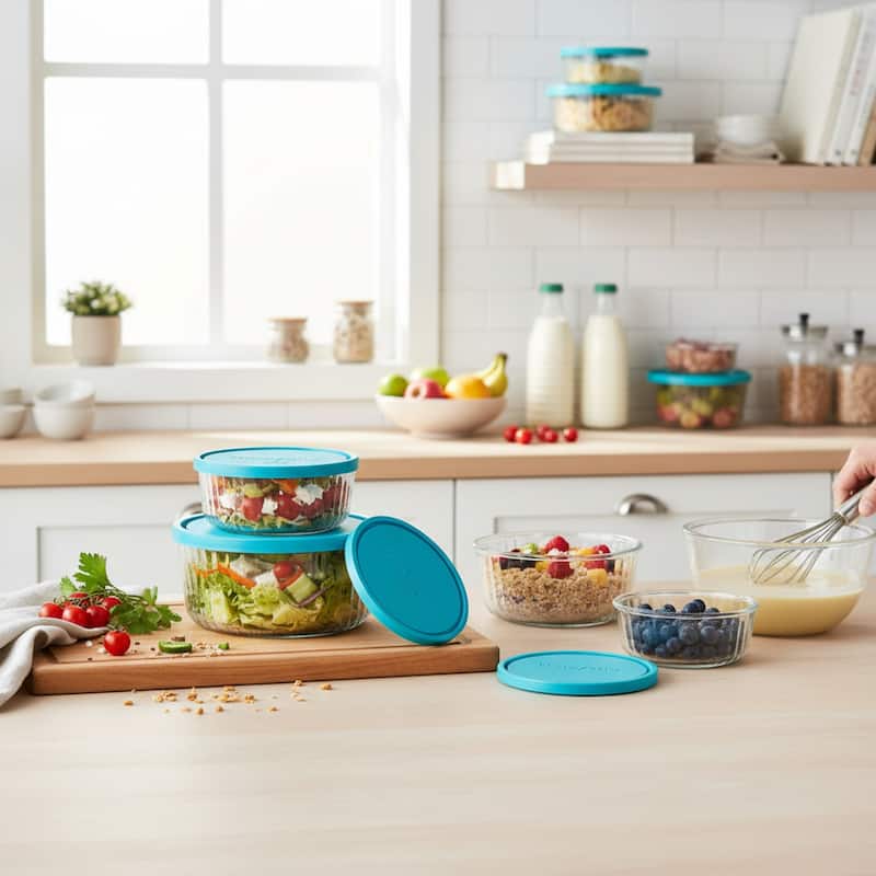 Bormioli Rocco Frigoverre Brilliante Round Glass Containers Set