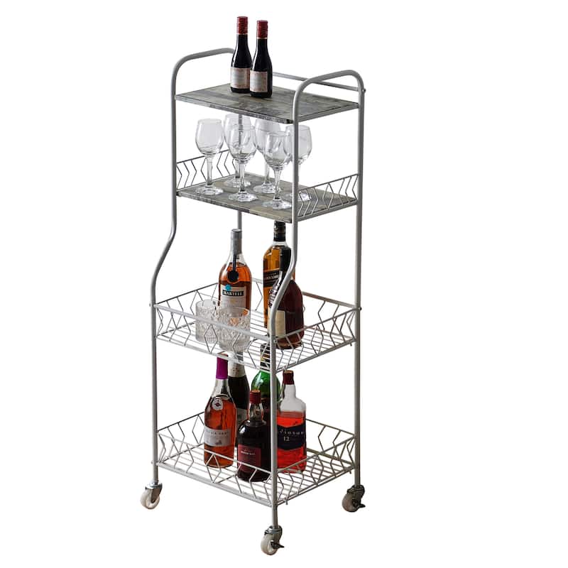 Rolling Bakers Rack (White)