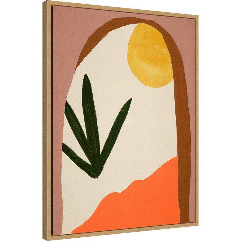 New Day I by Melissa Wang Framed Canvas Wall Art Print - Sylvie Maple