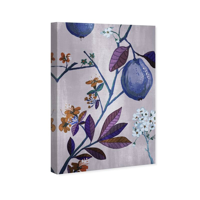 Wynwood Studio Canvas Floral and Botanical A little closer Purple and Traditional Wall Art Canvas Print