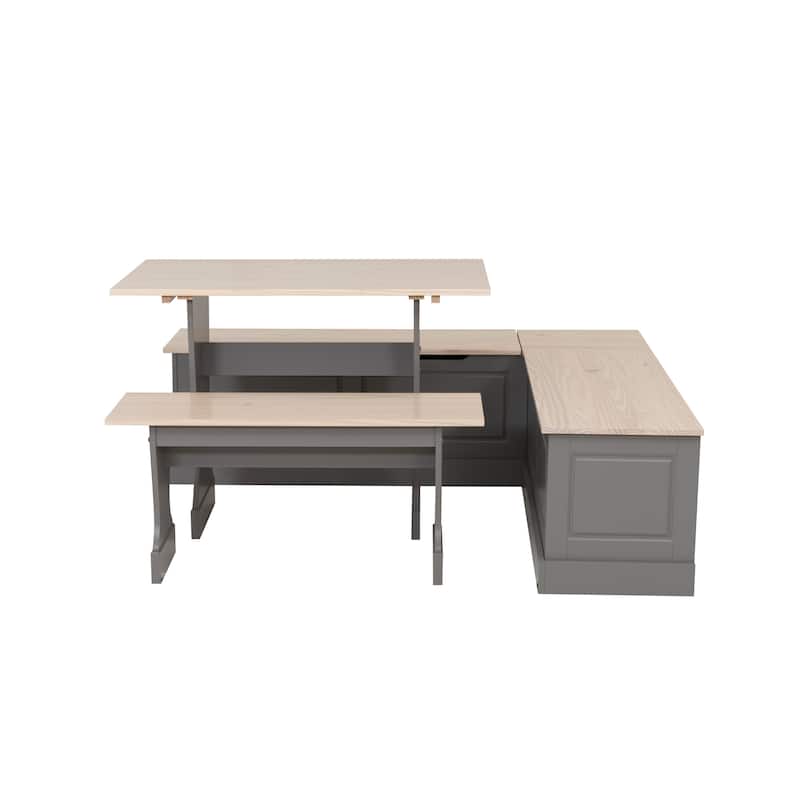 Tobin 3PC Nook Set Grey Maple