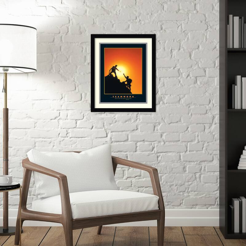 Framed Art Print 'Teamwork (Climbers)' 15 x 18inch Bed Bath & Beyond