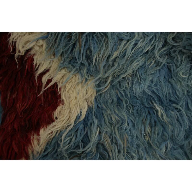 Hand Knotted Oriental 100% Wool Carpet Modern Tribal Beige & Ivories Moroccan Area Rug - 9' 4'' X 6' 9''