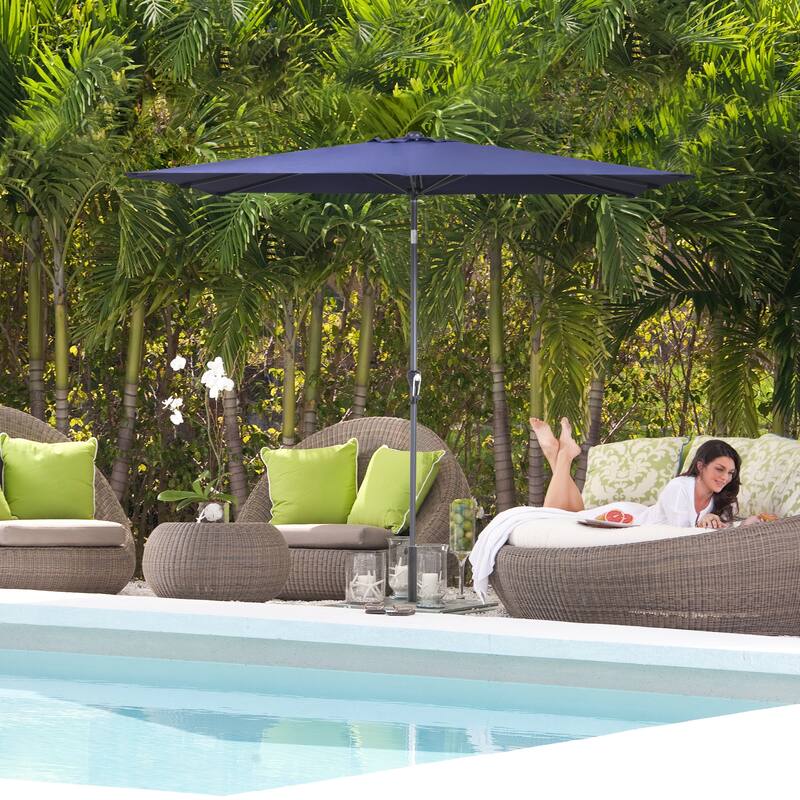 VredHom 9x5 Ft Outdoor Rectangular Market Umbrella