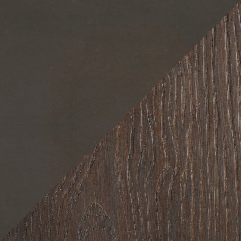 Lumisource Roman Office Desk Antique Metal And Espresso Grain Bamboo