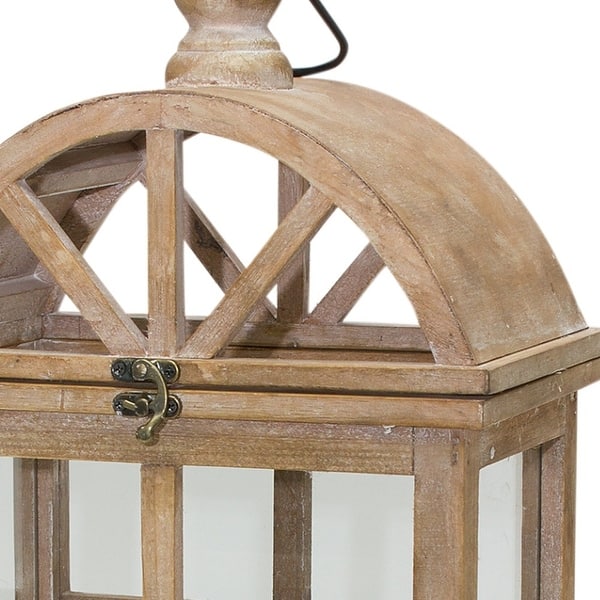 Set Of Two Brown Flameless Floor Lantern Candle Holder Set Of Two Brown Flameless Floor Lantern Candle Holder