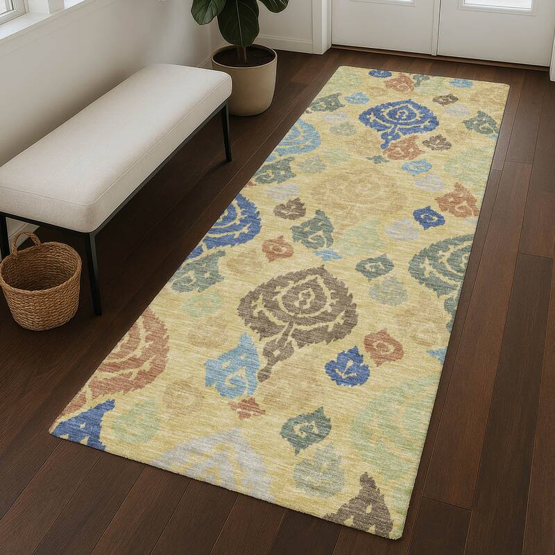 Machine Washable Indoor/ Outdoor Casual Zona Chantille Rug