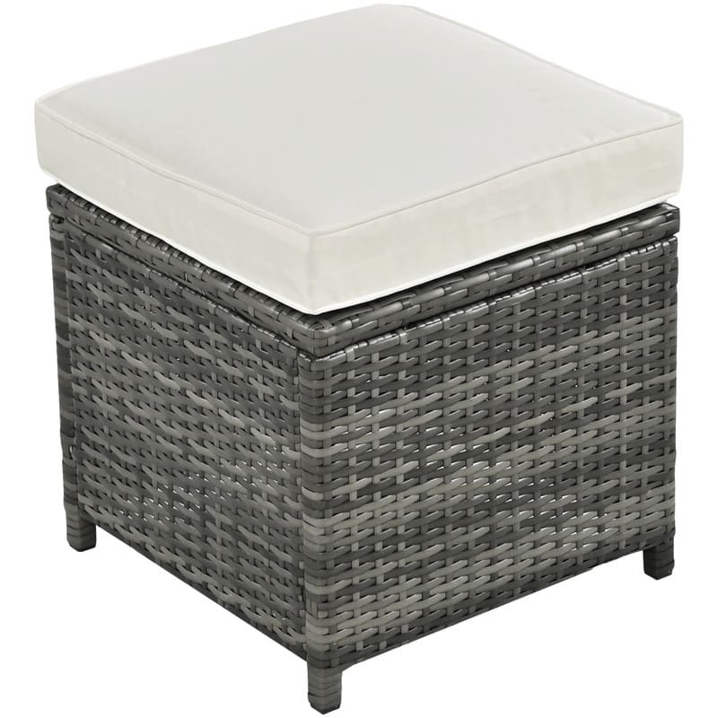 6-Piece All-Weather PE Rattan Patio Set – Adjustable Seating, Storage Box, Removable Covers & Tempered Glass Table Top‌