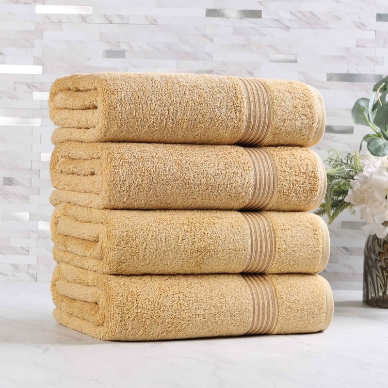Superior Heritage Egyptian Cotton Absorbent Bath Towel Set of 4