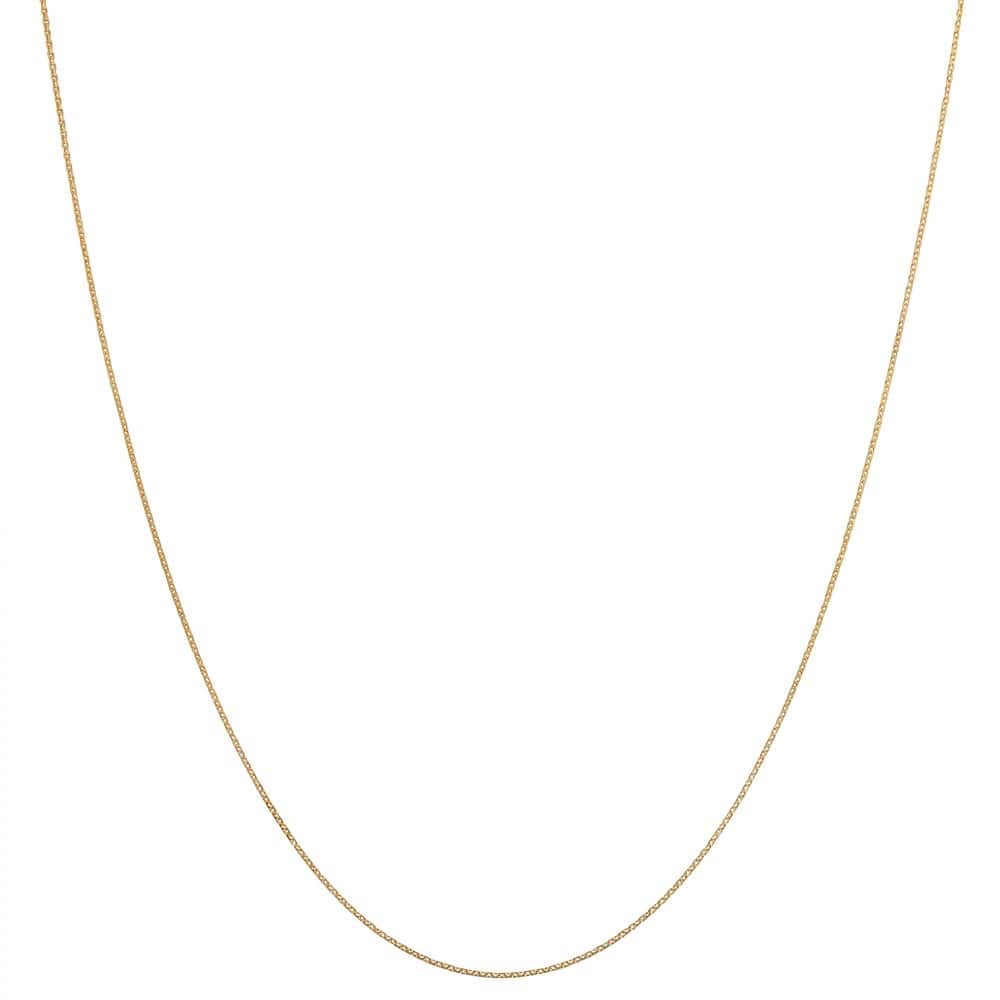 Fremada 10K White or Yellow Gold Diamond-cut Cable Chain