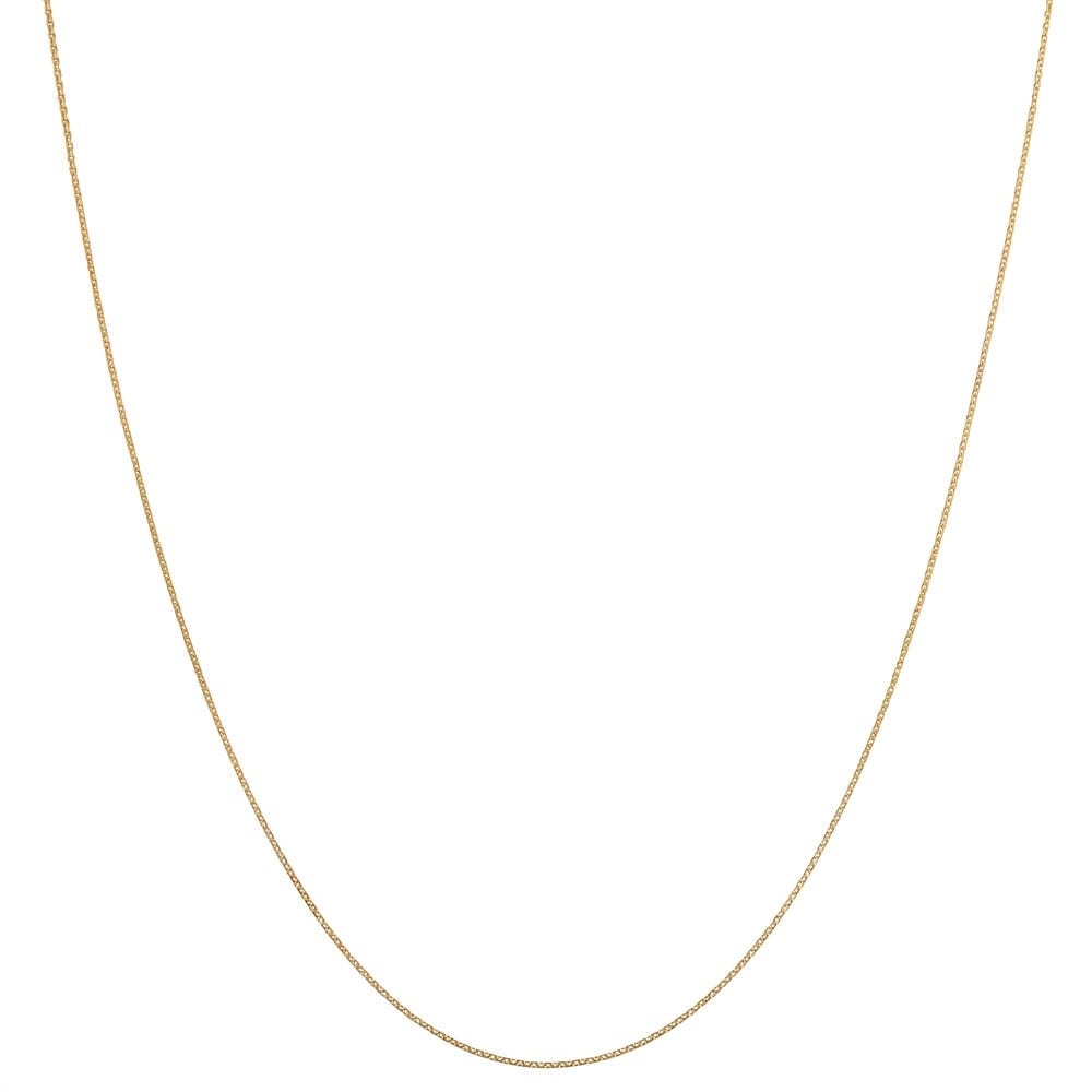 Au Naturale 10K White or Yellow Gold Diamond-cut Cable Chain