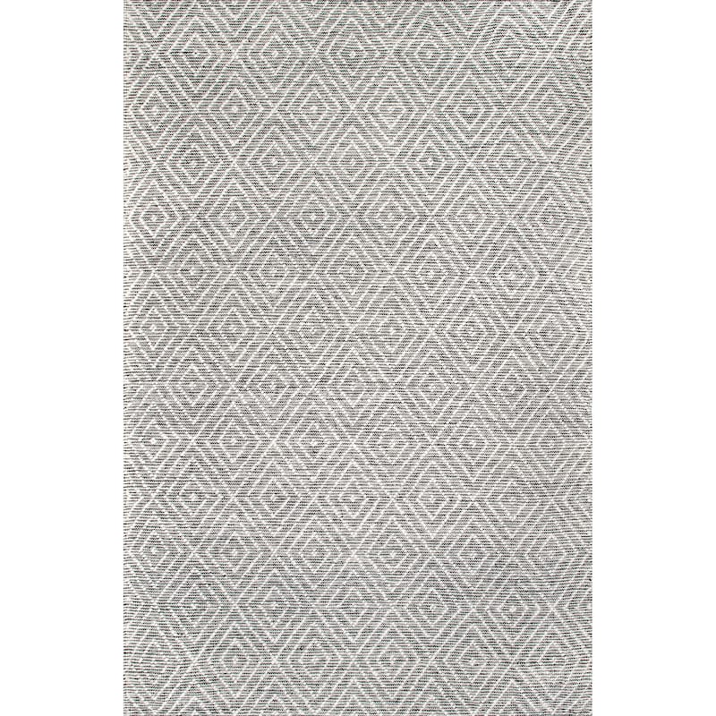 Nuloom Flora Handmade Textured Diamonds Wool Area Rug