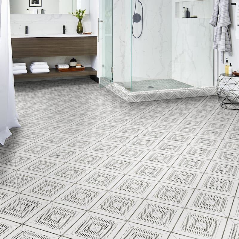 Ackland AKNPTAMA8X8M-CA Amara - 8" x 8" Porcelain Encaustic Floor and