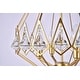 preview thumbnail 3 of 2, Gold Iron Chandelier With Clear Crystal Drops