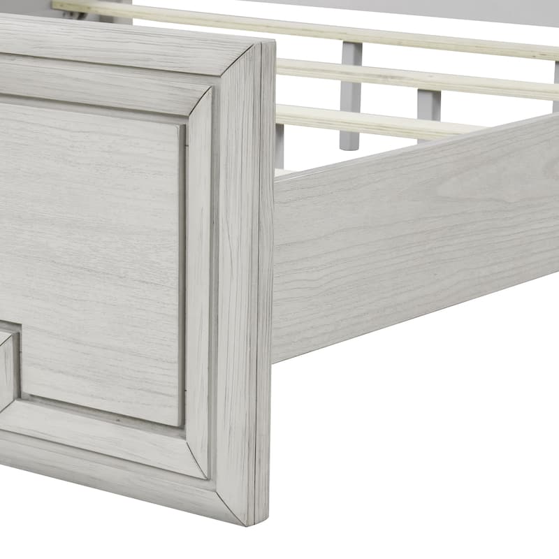 Furniture of America Klasiin Rustic White Wood Panel Bed