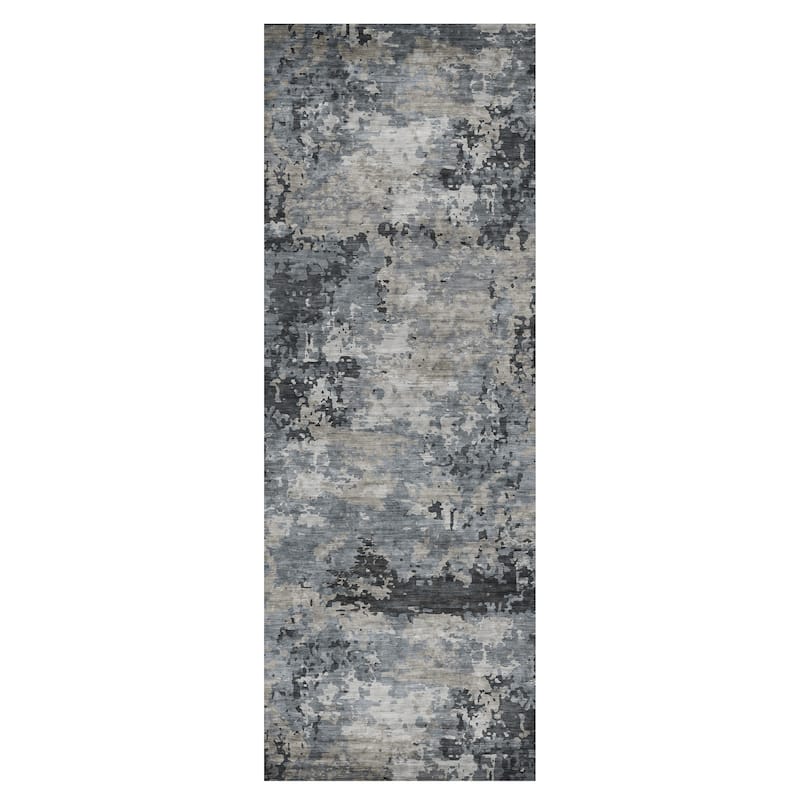 Gertmenian Crystal Print Soft Flat Pile Polyester Slip Resistant Washable Indoor Printed Area Rug Collection