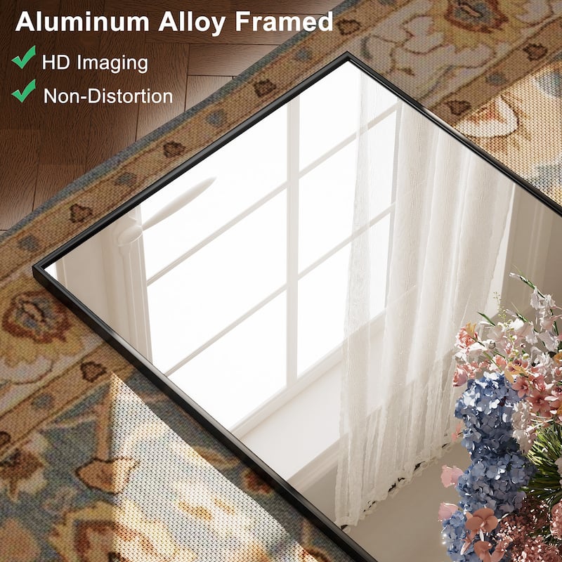 BEAUTYPEAK Full Length Wall Mirror 14 x 48 Hanging or Leaning