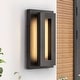 preview thumbnail 2 of 1, Modern 14 in. Industrial Aluminum Square Wall Sconce Integrated LED 3000K Waterproof Lantern Outdoor Light for Patio