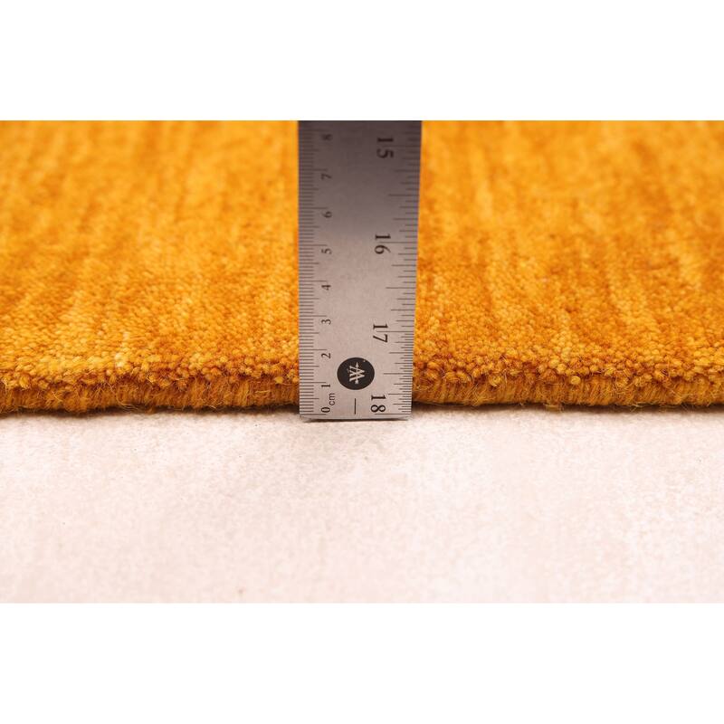 ECARPETGALLERY Hand Loomed Kashkuli Gabbeh Light Orange Wool Rug - 4'9 x 8'0