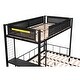 preview thumbnail 10 of 15, Black Twin over Full Size Metal Steel Bunk Bed with Shelves, Grid Panel, Sturdy Metal Bed Frame and Noise-free Wood Slats