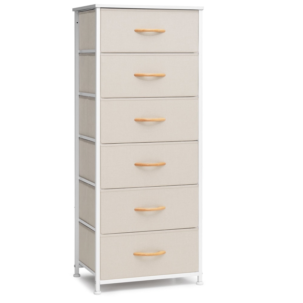 【送料無料】Vertical 12 Drawer Chest - BEIGE Beige 6-drawer Vertical Chest Dressers - Bed Bath & Beyond