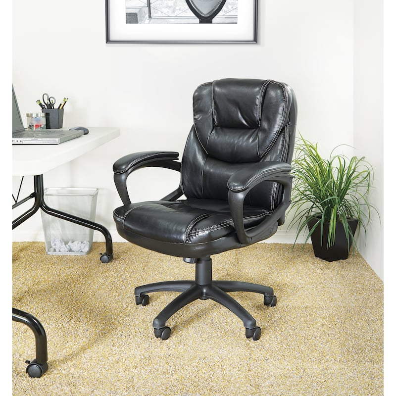 Office Star Faux Leather Managers Chair