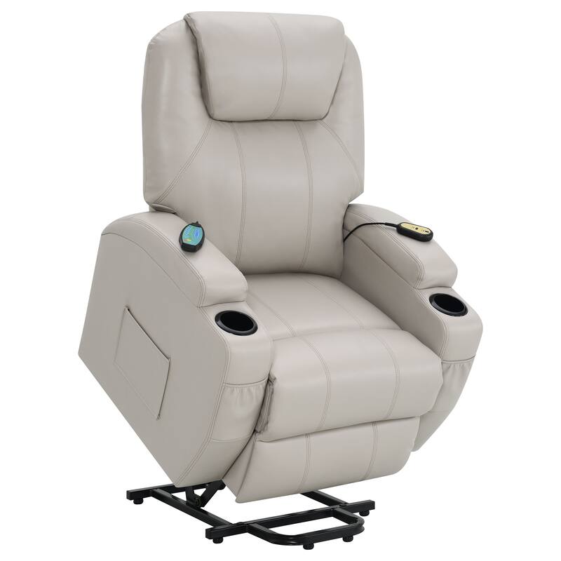Sanger Upholstered Power Lift Massage Recliner