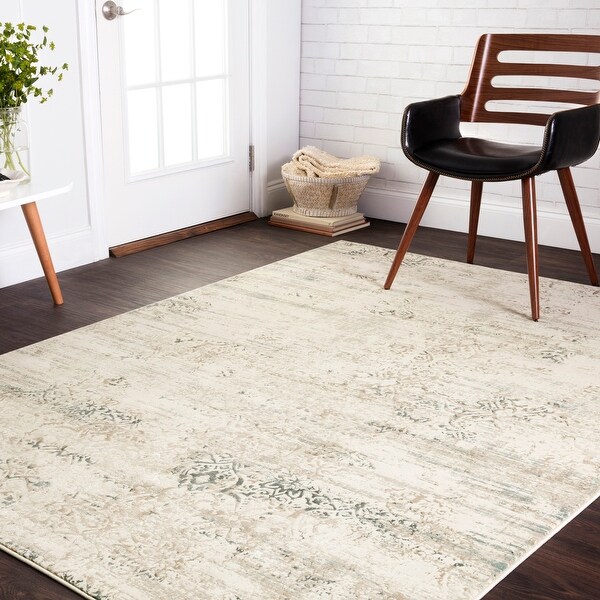Shop Alexander Home Augustus Persian Inspired Distressed Area Rug 6 7 X 9 2 On Sale Overstock 16732498