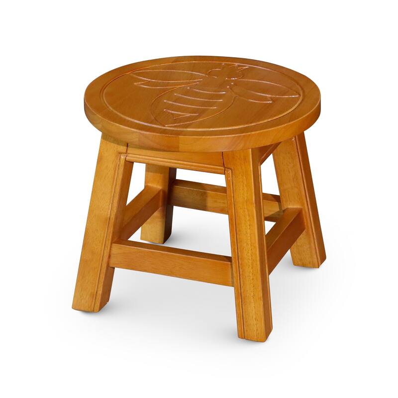 Carved Wooden Step Stool