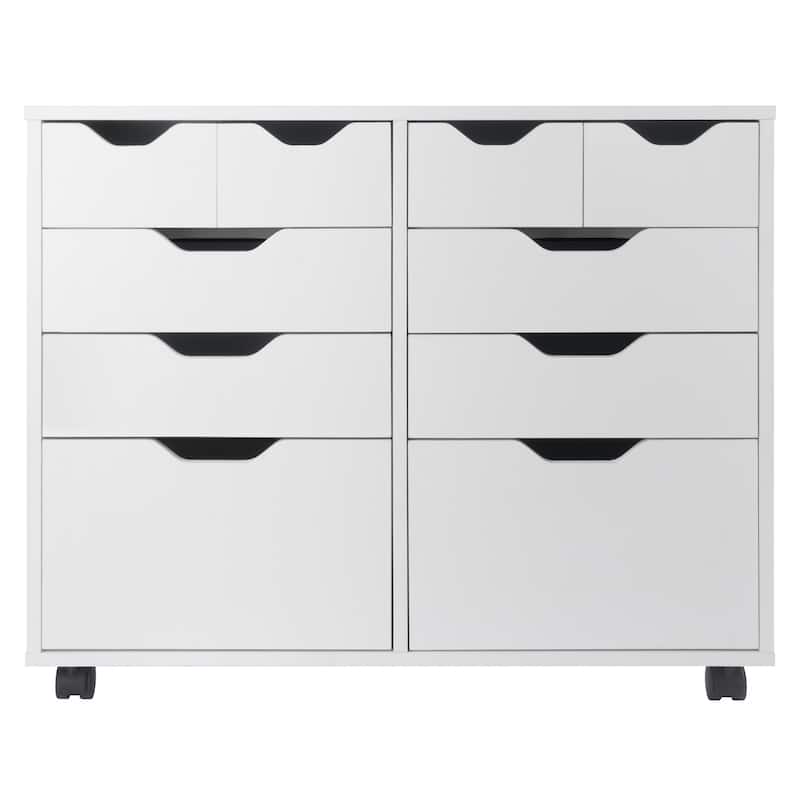 Multi-Storage Wide Mobile Cabinet - 32.25" - White