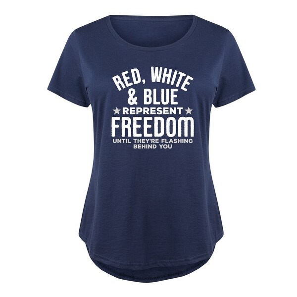 red white and blue shirts plus size