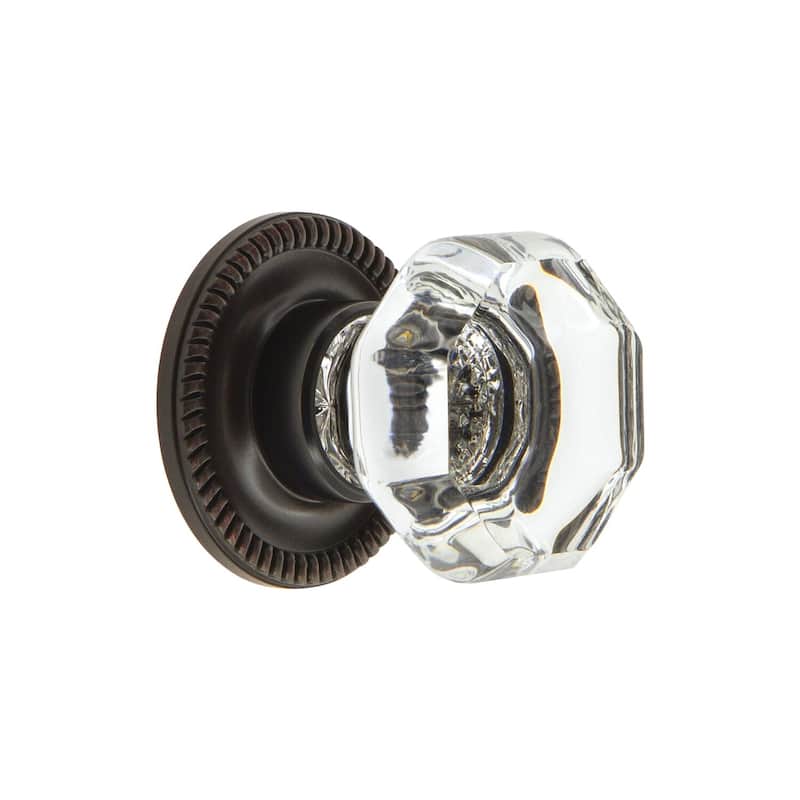 Grandeur CHAM-CRYS-KNOB-NEWP Chambord 1-3/8"Faceted Glam Crystal - Timeless Bronze