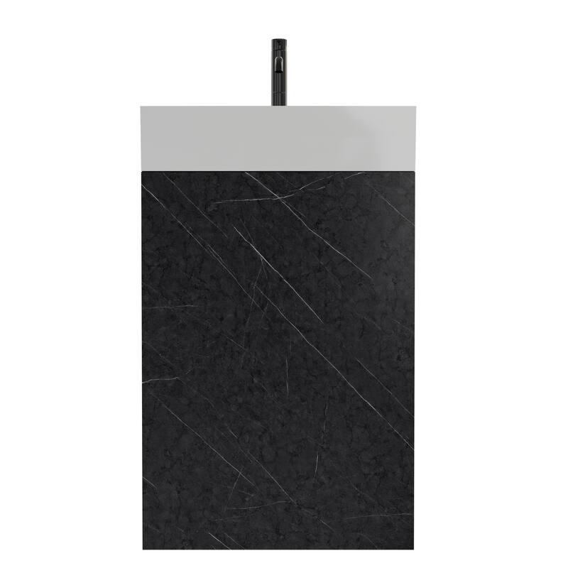 20" Marble Bathroom Vanity with Ceramic Sink