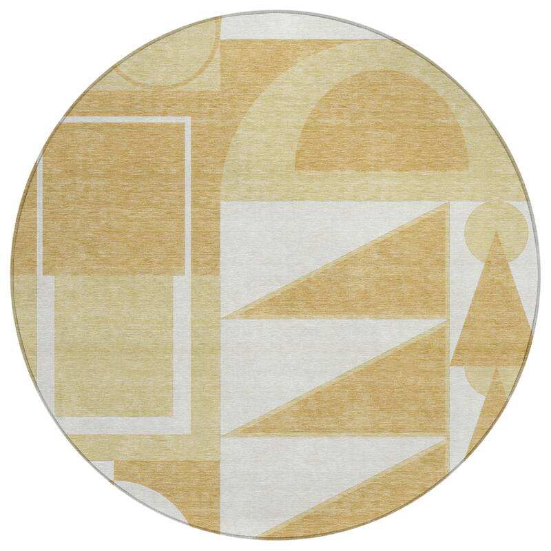 Machine Washable Indoor/ Outdoor Modern Crowley Chantille Rug