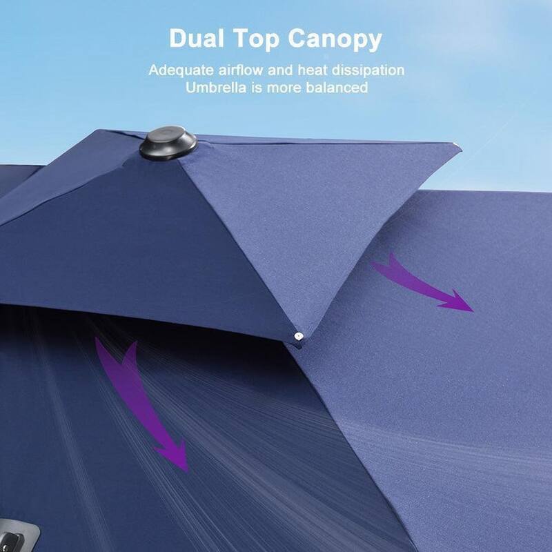 PURPLE LEAF 11 ft Square Patio Offset Umbrella