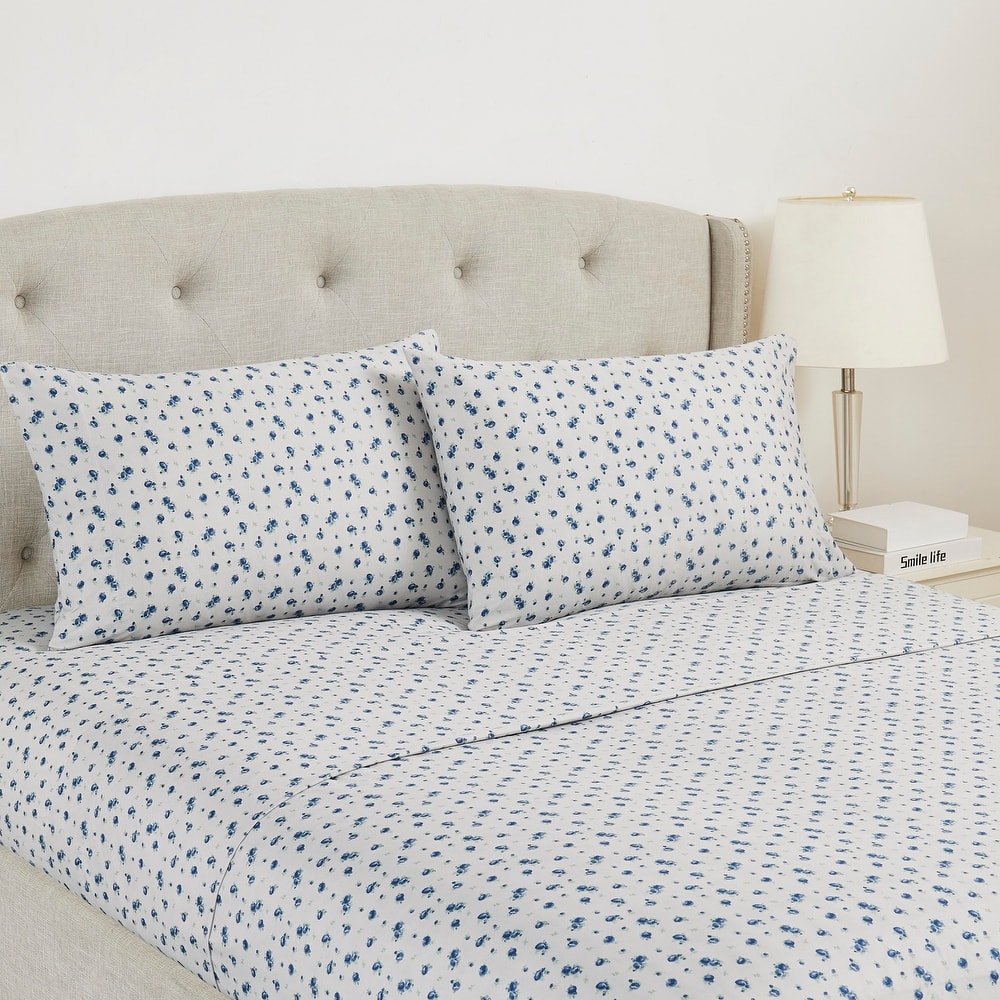 Modern Threads Sweet Rose Printed 4-piece Bed Sheet Set