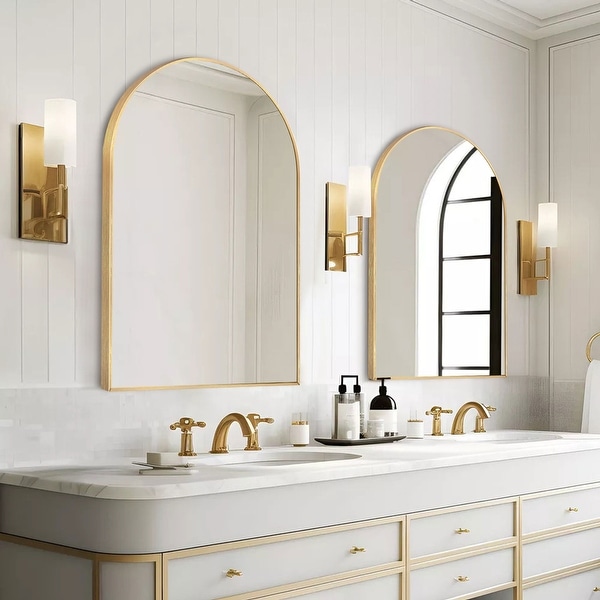 Bathroom Arch Aluminum Wall Mirror Vanity Mirrors - On Sale - Bed