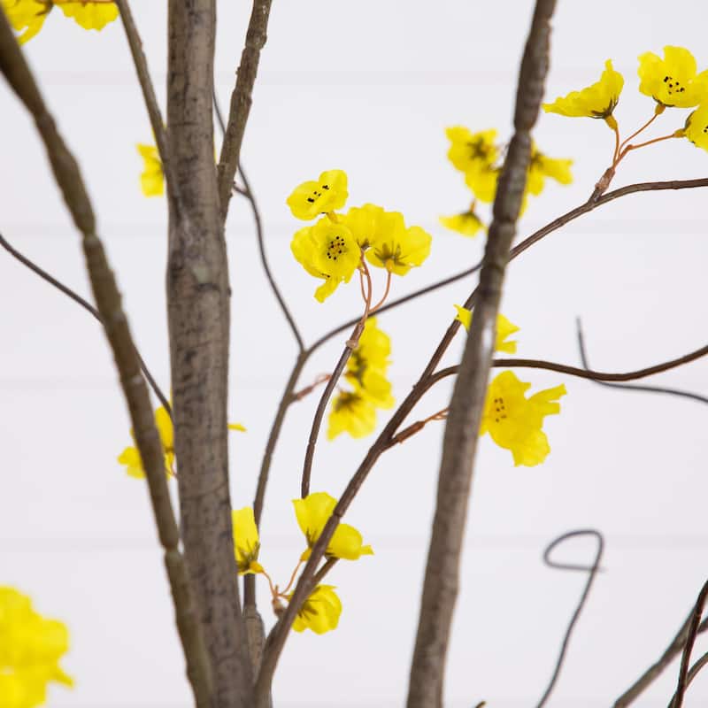 Bellflower Artificial Potted Tree - 8' - Yellow