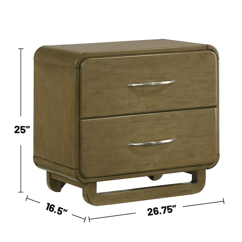 Upholstered Queen Size Bedroom Set in Nutmeg and Beige