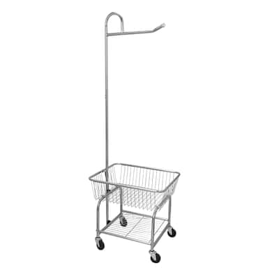 Household Essentials Rolling Laundry Cart with Basket - 20.7"L x 24.6"W x 67.5"H
