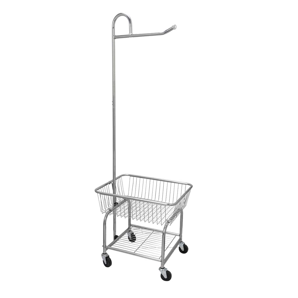 Household Essentials Rolling Laundry Cart with Basket - 20.7"L x 24.6"W x 67.5"H