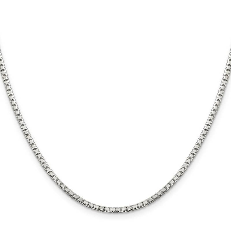 Curata 925 Sterling Silver 1.8mm Diamond Cut Box Chain Necklace Options: 16 18 20 22 24 26 30